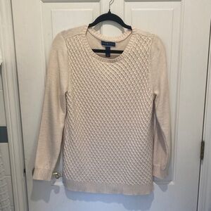 Karen Scott Textured Cream Sweater
